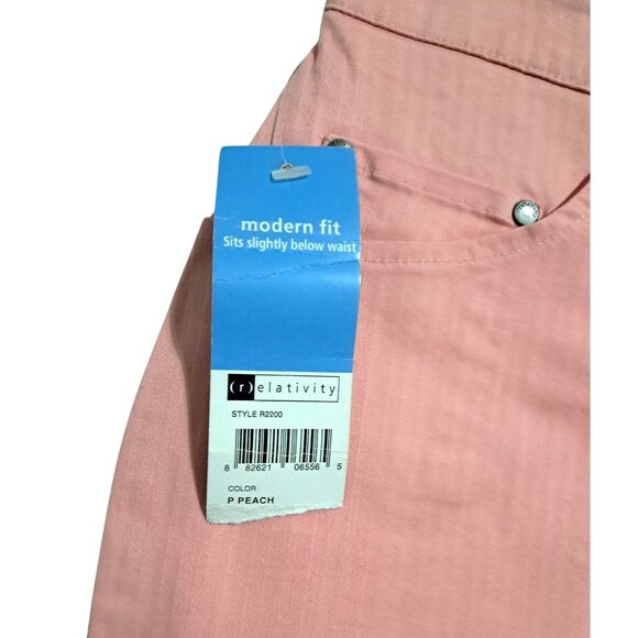 Relativity Capri Pants Womens 10 Peach Color Modern Fit NWT - Picture 6 of 10
